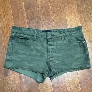 Lucky Brand Green Camo Jean Shorts